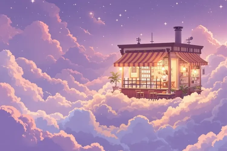 《云端咖啡馆》：一杯咖啡治愈一座城的孤独 - 漫次元动漫官网动漫封面